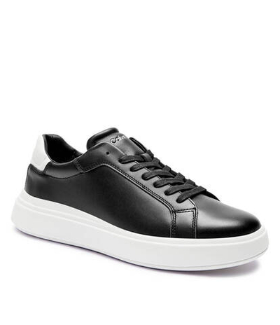 Кожаные кроссовки Calvin Klein - черный(HM0HM01016)