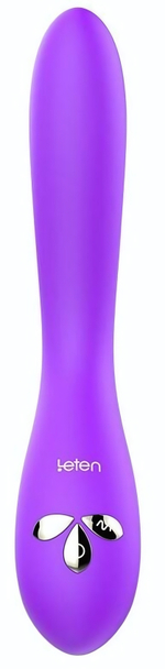 Фиолетовый вибромассажер Alisa с подогревом - 22 см. (Цвет: фиолетовый)