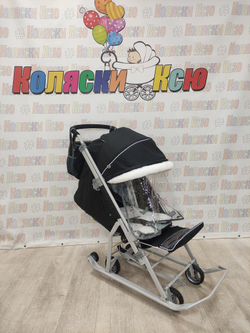 Санки-коляски Ника 7-5K черный с шишкой