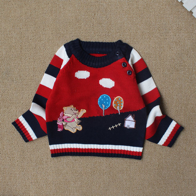 Джемпер детский с аппликацией Винни Пуха и Пятачка