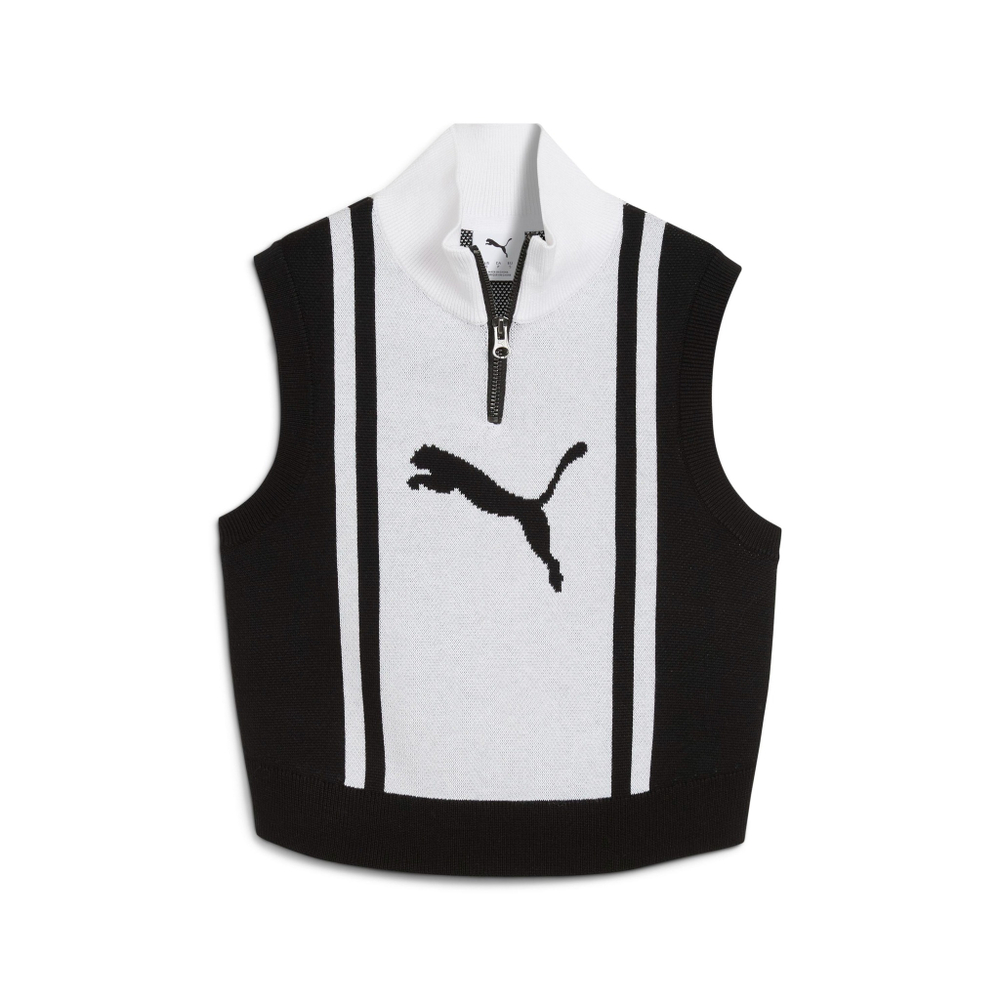 Топ женский PUMA FUTURE.PUMA.ARCHIVE Half-Zip Knitted Tank