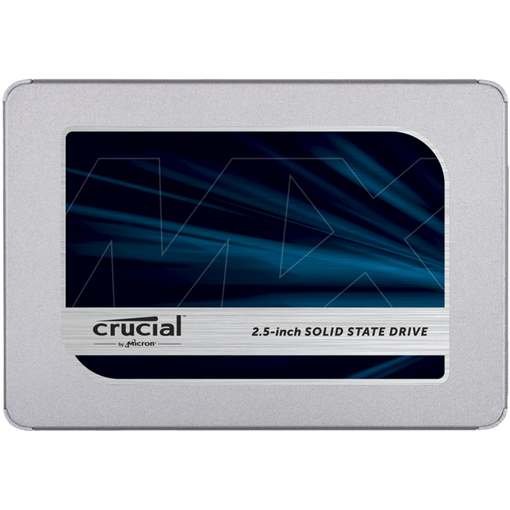 SSD Crucial MX500 500Гб, 2.5&quot;, SATA3, Retail, TLC, Чтение:560мб/с, Запись:510мб/с (CT500MX500SSD1)