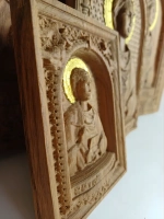 Освященная Икона Пантелеймона Целителя 12х9 см из дуба