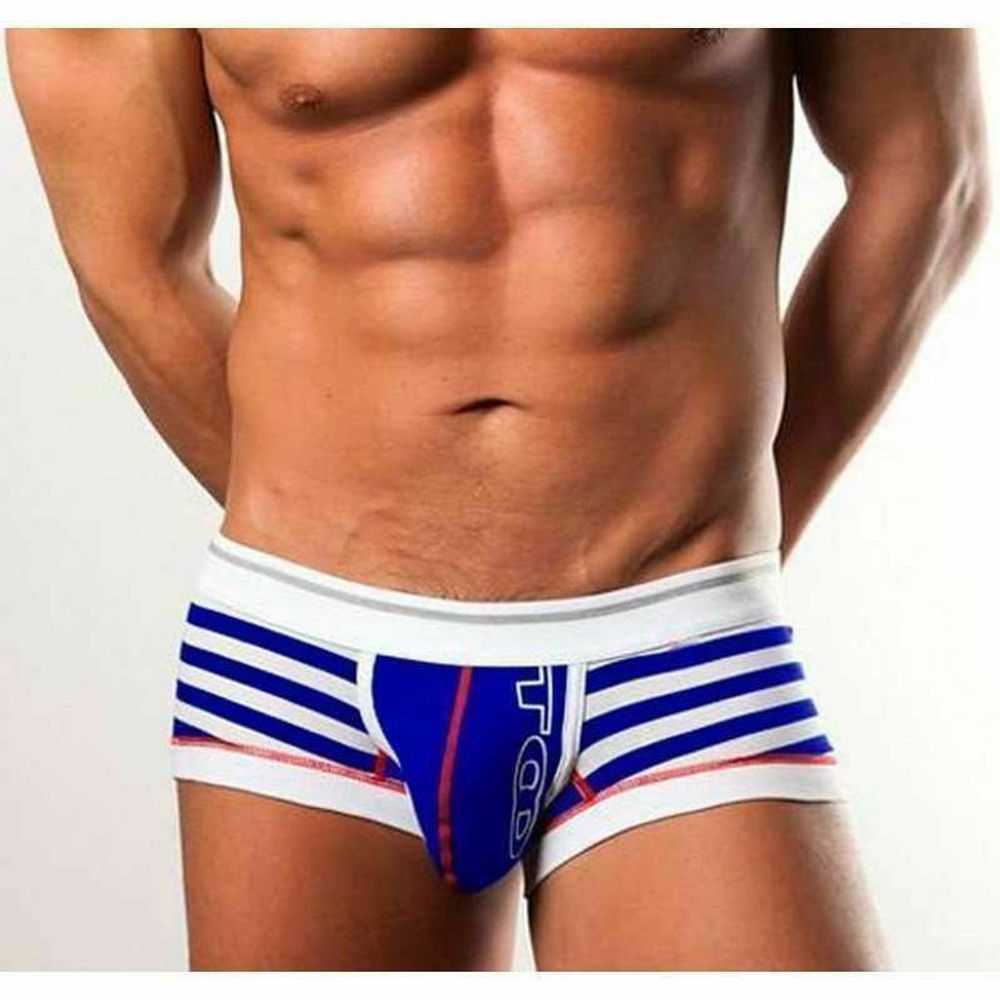 Мужские трусы хипсы синие TOOT Cup Logo Border Nano Boxer TT00013