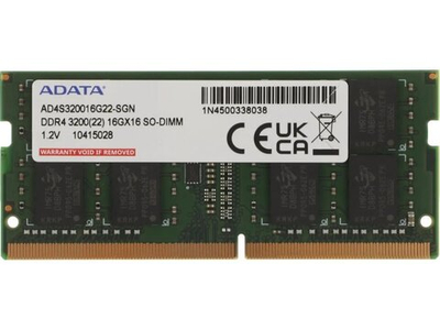 Оперативная память ADATA Premier AD4S320016G22-SGN, DDR4 1х 16ГБ 3200 МГц, SODIMM, RTL