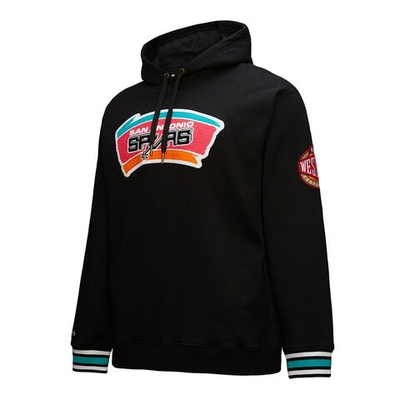 Толстовка Mitchell&Ness NBA Chainstitch Fleece Vintage Logo San Antonio Spurs Black Sweatshirt