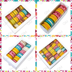 Коробка для макарон и др. кондитерских изделий с окошком и ложементом 265*215*55 мм (белый)