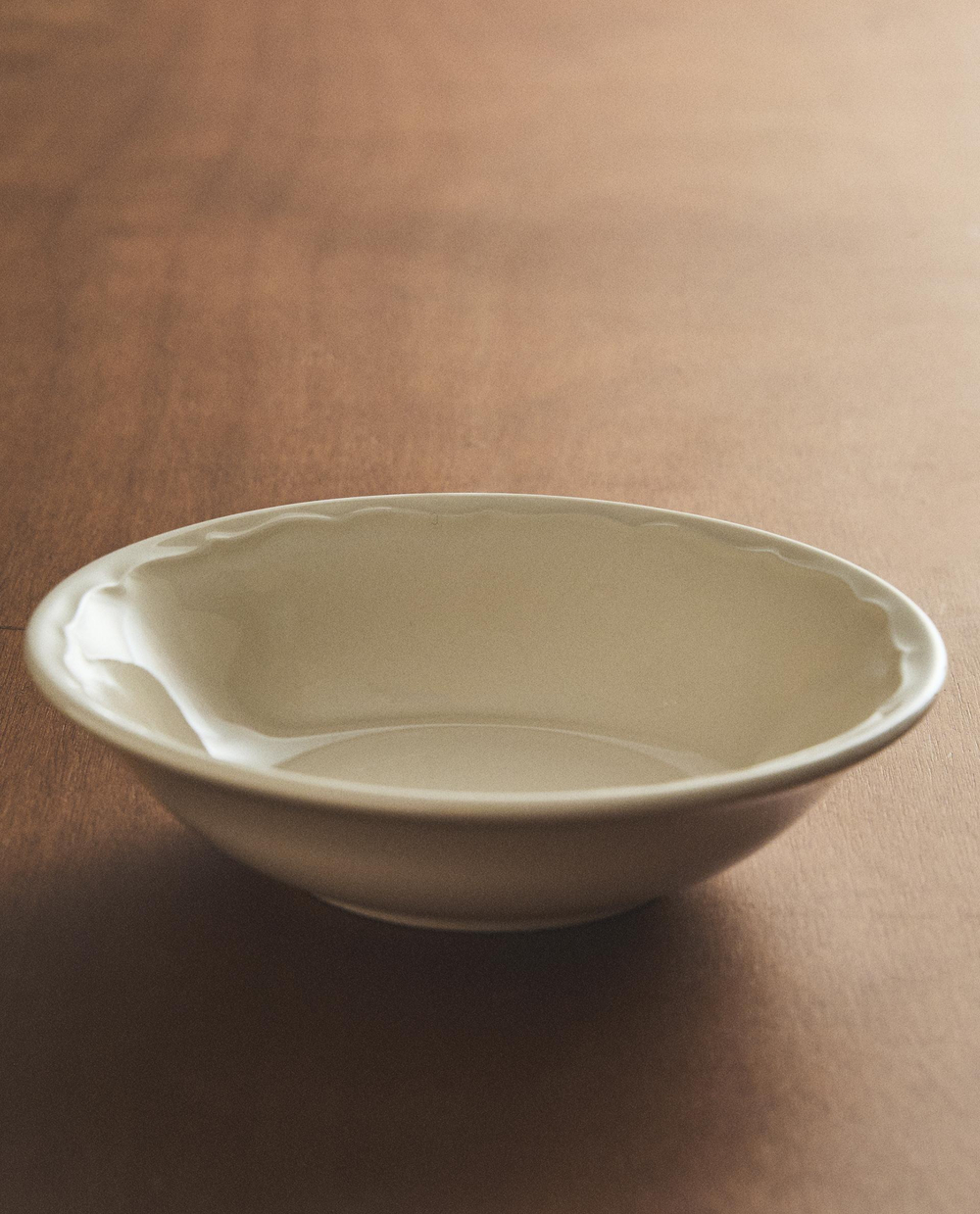 Zara Home миска из фаянса, цвет бежевый, 18.5 см