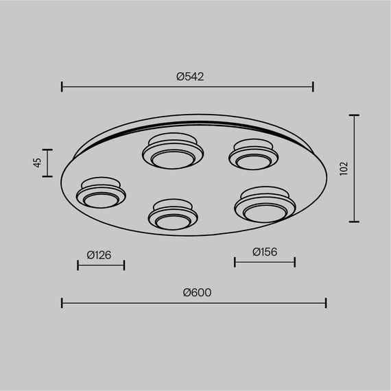Потолочная светодиодная люстра Maytoni Pharao MOD361CL-L58BS3K