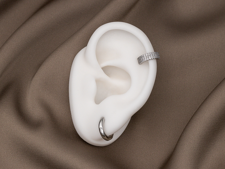 Кафф "Дорожка-mini" со стразами