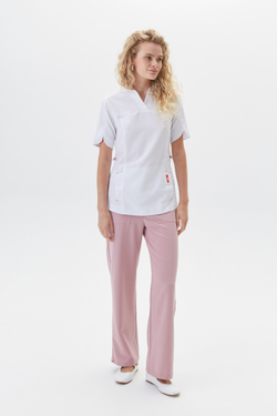 Брюки свободные медицинские женские Йошо, роза