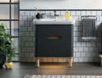 Тумба с раковиной VitrA Sento 80 с 2 ящиками антрацит матовый