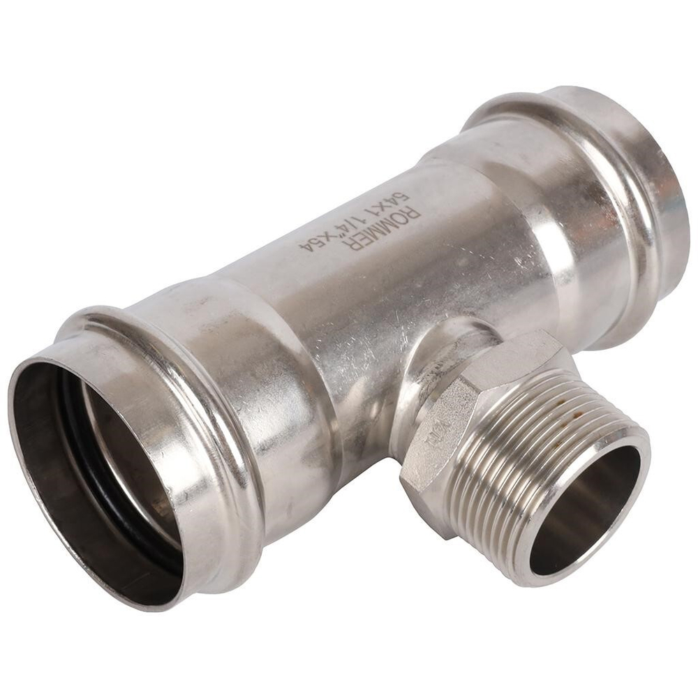ROMMER Тройник с НР 54x1 1/4" из нержавеющей стали прессовой
