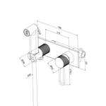 Смеситель с гигиенической лейкой 35к IDDIS DUNMGV0i08 "Duna" встраиваемый, ЗОЛОТО мат.
