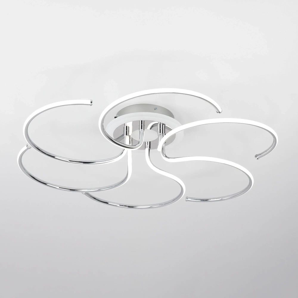 Citilux Джемини CL229261E LED RGB Люстра с пультом Хром