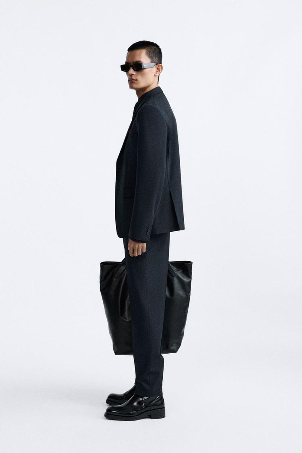 ZARA КОСТЮМНЫЙ БЛЕЙЗЕР КОМФОРТНОЙ ПОСАДКИ, МОРСКОЙ СИНИЙ