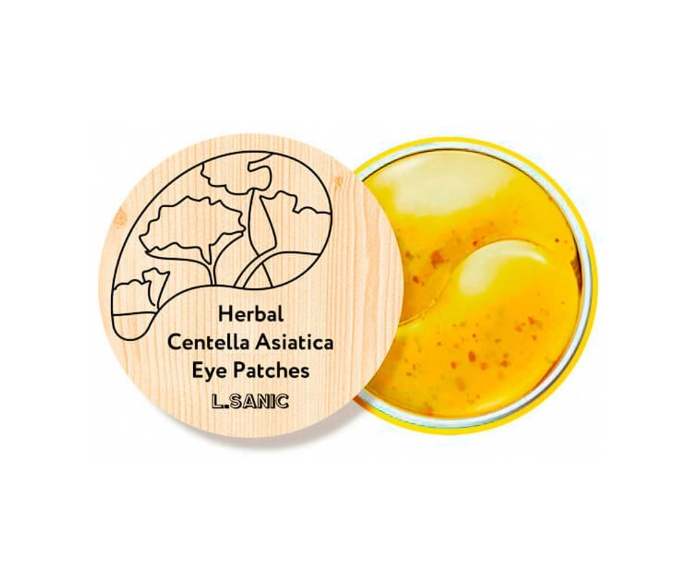 Гидрогелевые патчи L'SANIC Herbal Centella Asiatica Hydrogel Eye Patches 60 шт