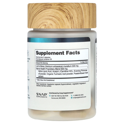 Snap Supplements, Здоровье нервов`` 60 капсул