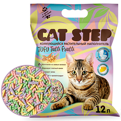 CAT STEP Tofu Tutti Frutti Наполнитель комкующийся растительный
