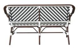 "Кабри" диван двухместный плетенный из искусственного ротанга, цвет черно-белый