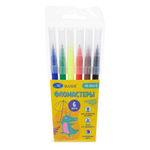 Фломастеры Basir, серия "Крокодил", разноцветные, набор 6 шт