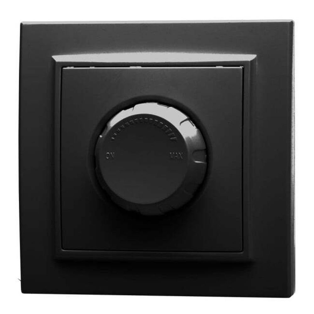 Выключатель диммирующий. 250V. 600W. серия Эрна. PSW10-9006-03. черный