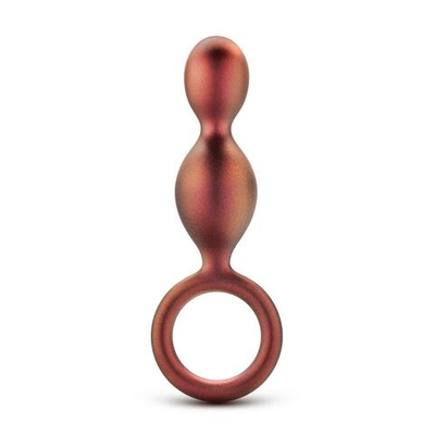 Коричневый анальный стимулятор Duo Loop Copper Anal Plug - 13,3 см. (Цвет: коричневый)