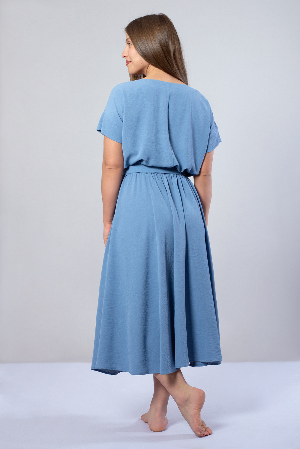 Платье женское 3989зп, Серо-голубой #30СГ053989зп