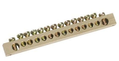 Шина PEN "земля-ноль" 6х9мм 14/2 (14групп/крепеж по краям) IEK