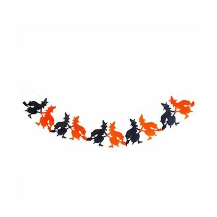 Гирлянда бум HWN Ведьма оранж/черн 3м/G