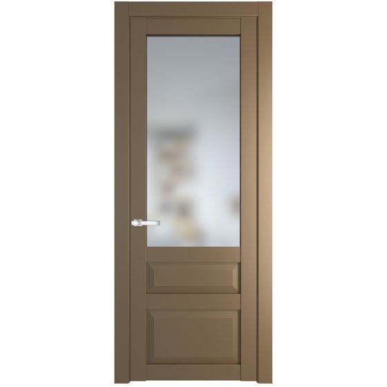 Межкомнатная дверь эмаль Profil Doors 2.5.3PD перламутр золото стекло матовое