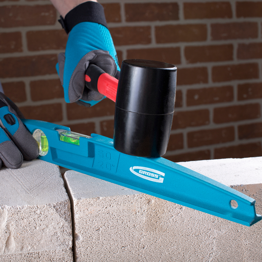 Уровень литой, 500 мм, 2 глазка Gross