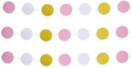 Круги 6 см "Розово-золотой микс" 220 см