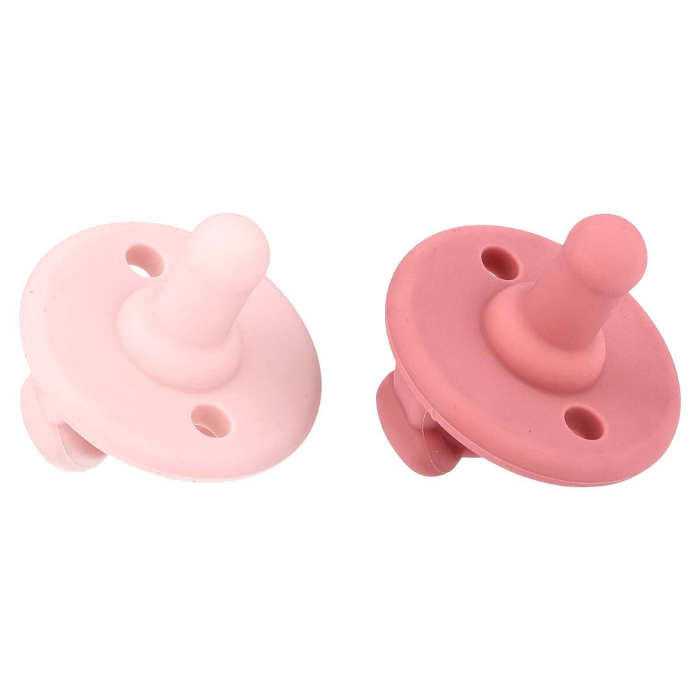 itzy ritzy, Sweetie Soother™, пустышки из пищевого силикона, для детей от 0 месяцев, с луком, 2 пустышки