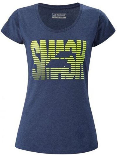Женская теннисная футболка Babolat Exercise Massange Tee W - estate blue heather