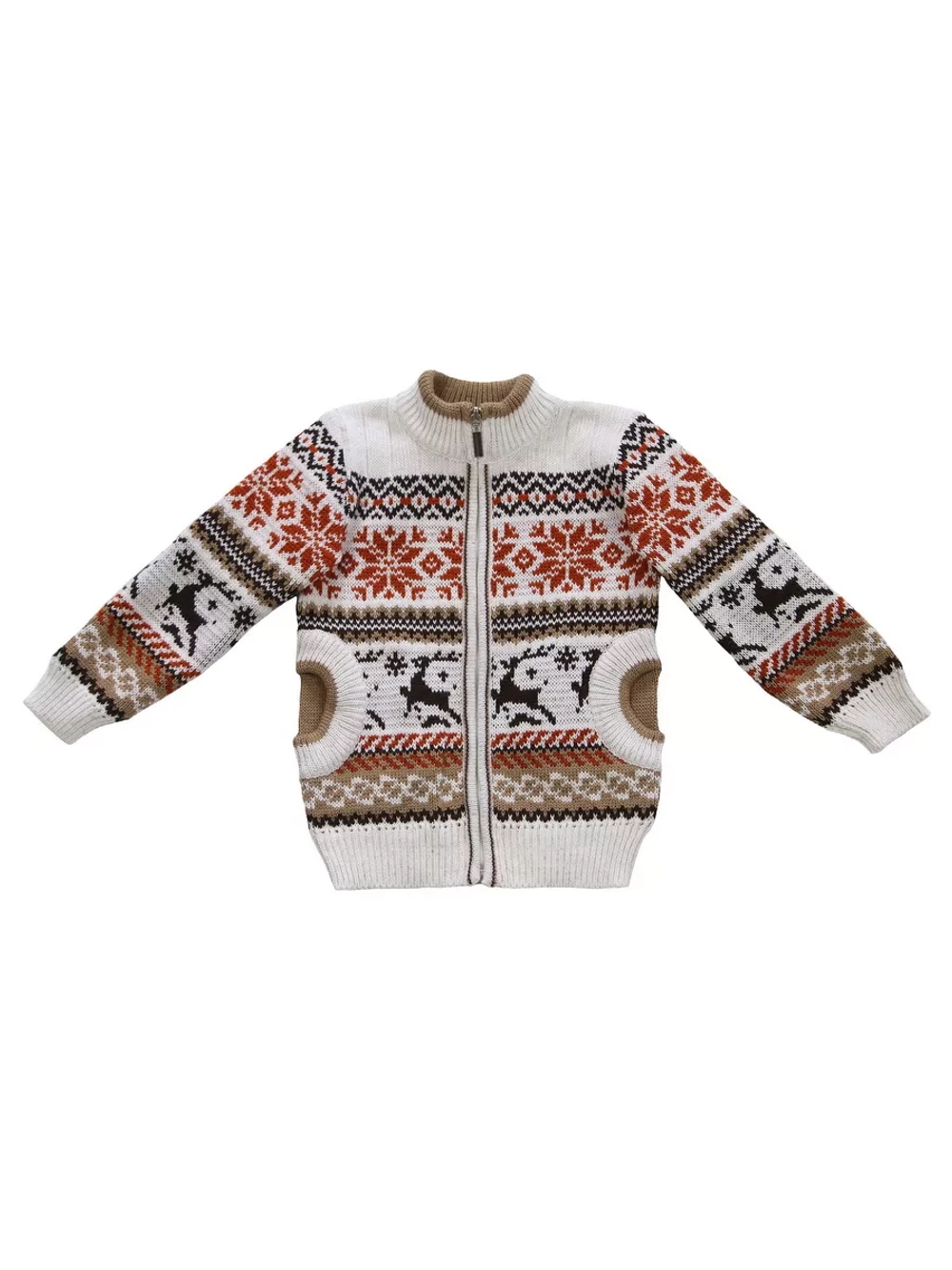 Кофта вязаная на молнии