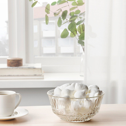 IKEA SÄLLSKAPLIG  (ИКЕА СÄЛЛСКАПЛИГ)  -  Чаша, прозрачное/узорчатое стекло, 15 см