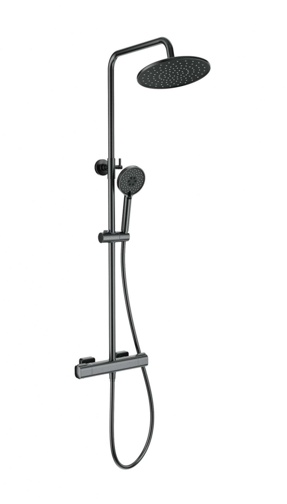 Душевая система с термостатом WONZON & WOGHAND STAY 1, Темный графит (WW-B3051-A-BGG)