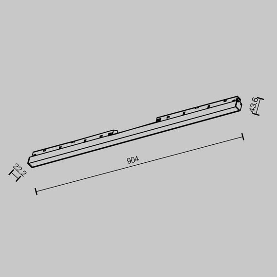 Трековый светодиодный светильник Maytoni Technical Basis TR030-2-30W2.7K-B