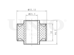 Сайлентблок внутренний задней продольной тяги UNIO RMP-20299