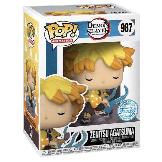 Фигурка Funko POP! Animation Demon Slayer Zenitsu Agatsuma Transforming (Exc) (987) 56103 / Фигурка Фанко ПОП! по мотивам аниме "Клинок, рассекающий демонов", Зеницу Агацума