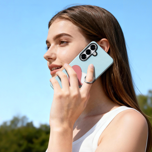 Чехол синего цвета (Love Edition) для Samsung Galaxy S26, серия Luvy Series Case (со съемным ремешком) от Dux Ducis