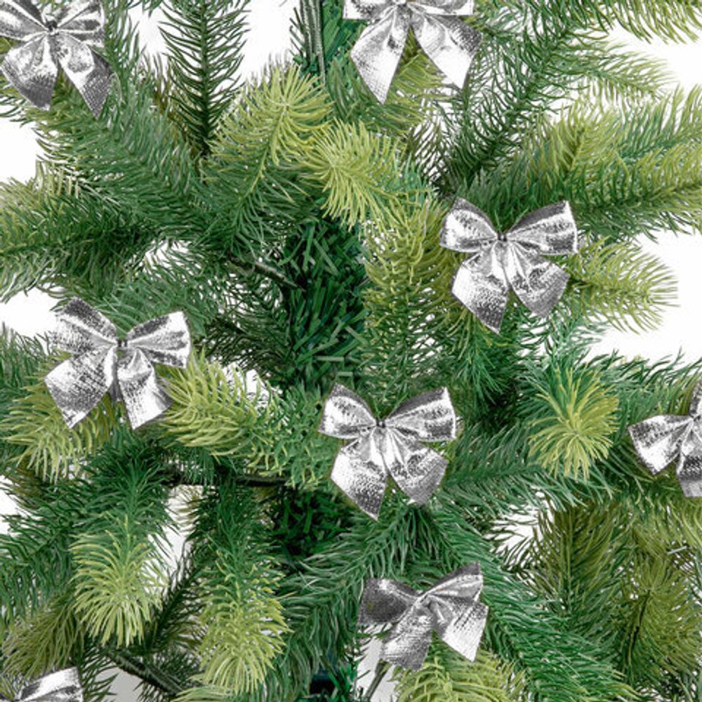 Украшение ёлочное "Бантики", КОМПЛЕКТ 12 шт., 5x5 см, европодвес, 3 цвета ассорти, ЗОЛОТАЯ СКАЗКА, 592153