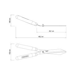 Ножницы для травы Tramontina 78331125 и живой изгороди с деревянными ручками