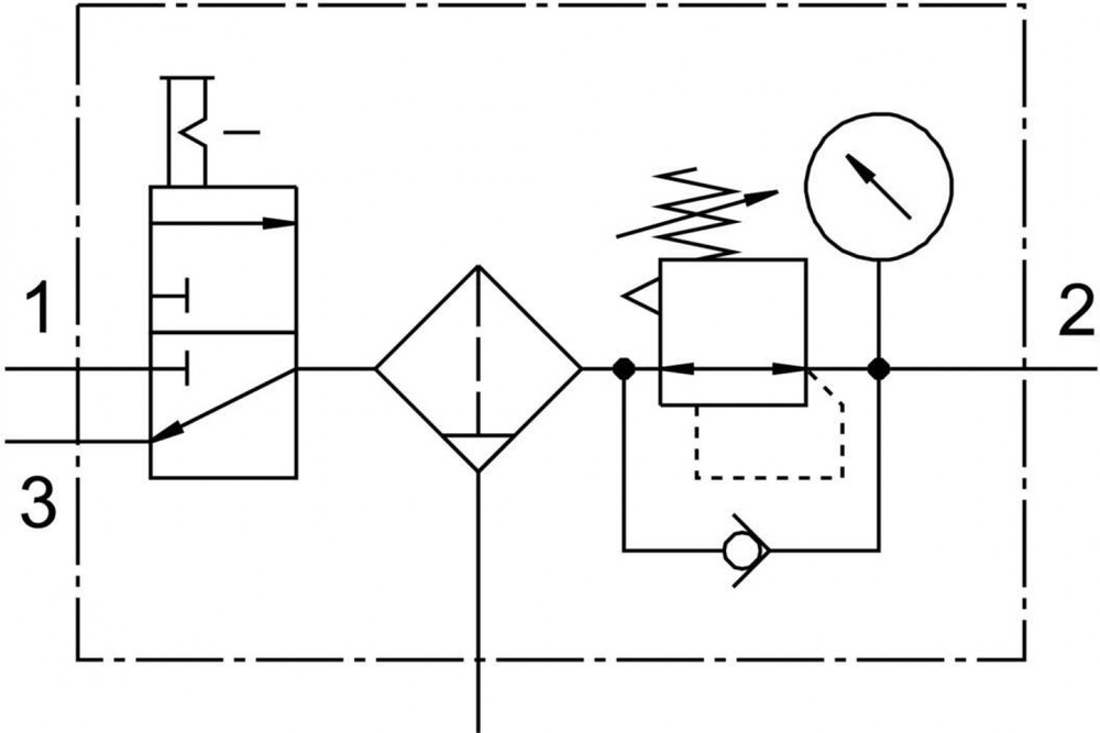 MSB6-1/2:C3J3-WP Блок подготовки воздуха, комбинация