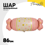 Шар Фольгированный Конфета сердца розовые (Розовый)