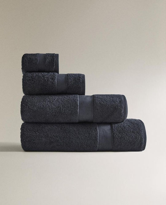 ZARA HOME ПОЛОТЕНЦЕ ИЗ ХЛОПКА ВЫСШЕГО КАЧЕСТВА, ЧЕРНЫЙ