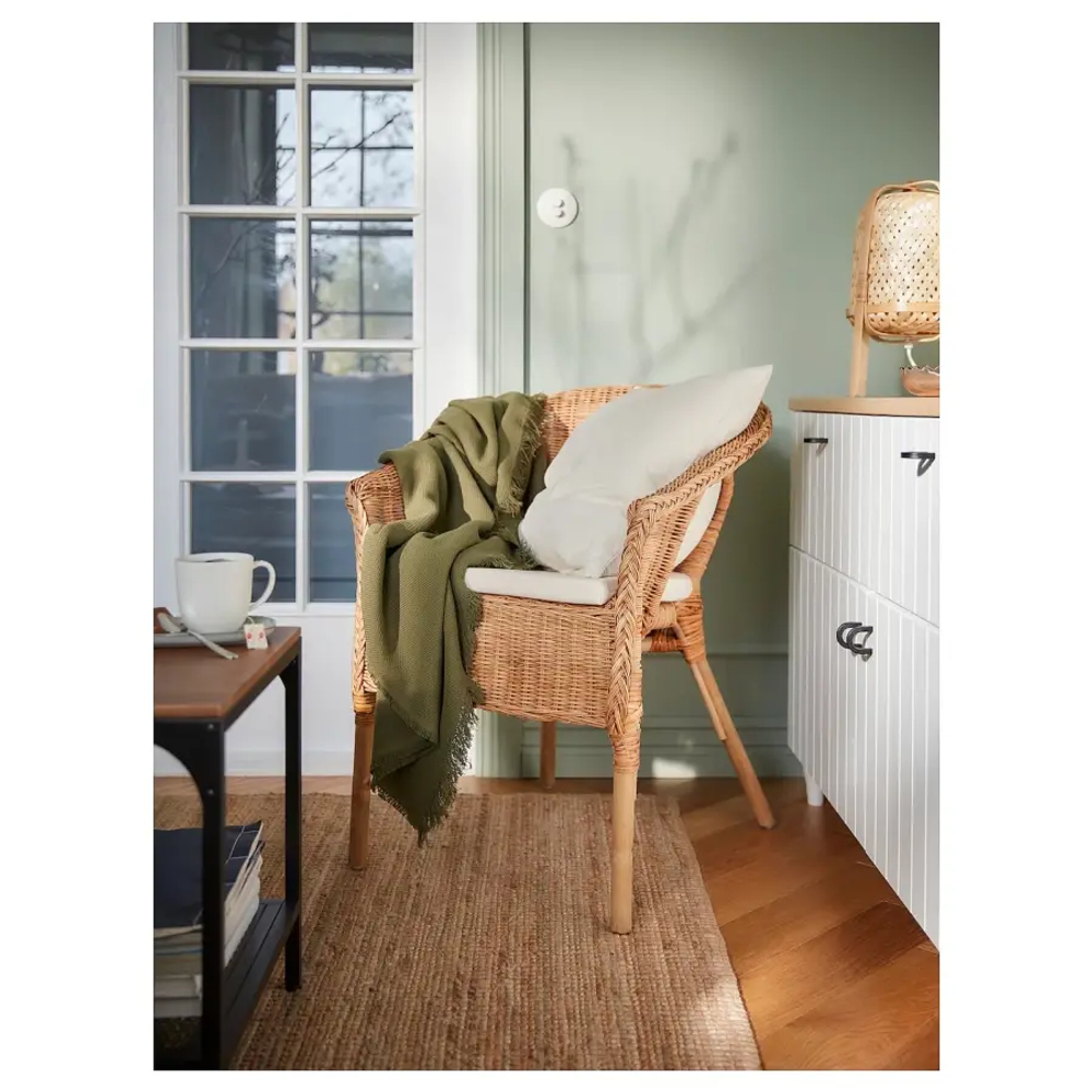 Кресло с подушкой-сиденьем - IKEA AGEN, 79х58 см, бежевый, АГЕН ИКЕА