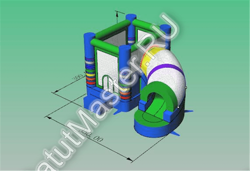 Детский надувной батут "Радужный"