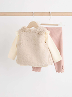 Комплект из трех предметов для девочки Next B06-321, Розовый, Бежевый